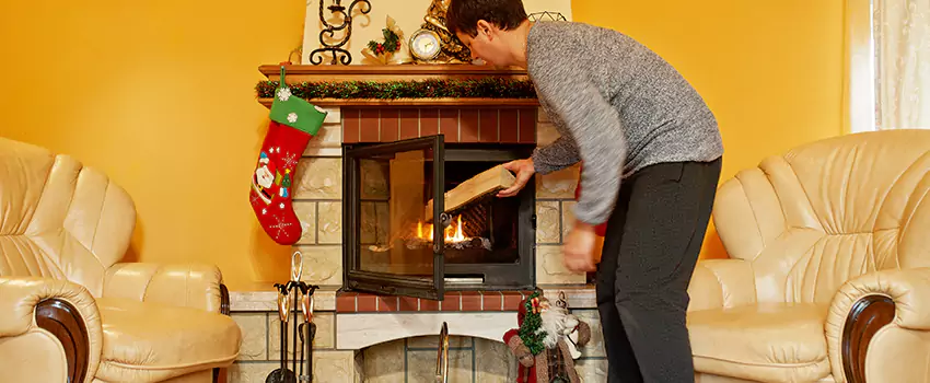 Rusted Metal Fireplace Restoration in Green Bay, Wisconsin
